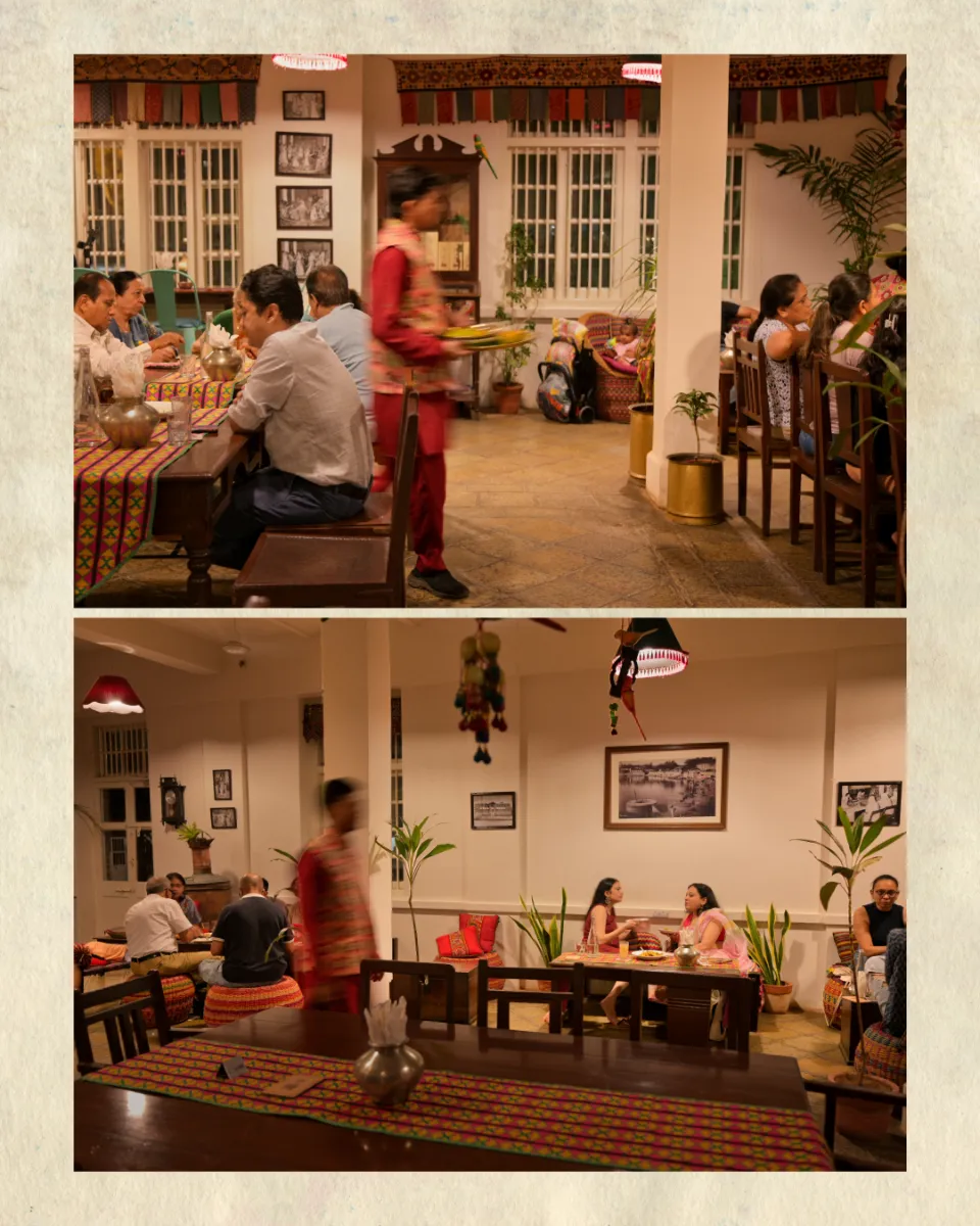 Corners of the Gazra Cafe interior, shown as a set of frames